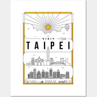 Taipei Minimal Lineal Poster Posters and Art